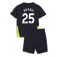 Manchester City Manuel Akanji #25 Koszulka Wyjazdowa dzieci 2024-25 Krótki Rękaw (+ krótkie spodenki)